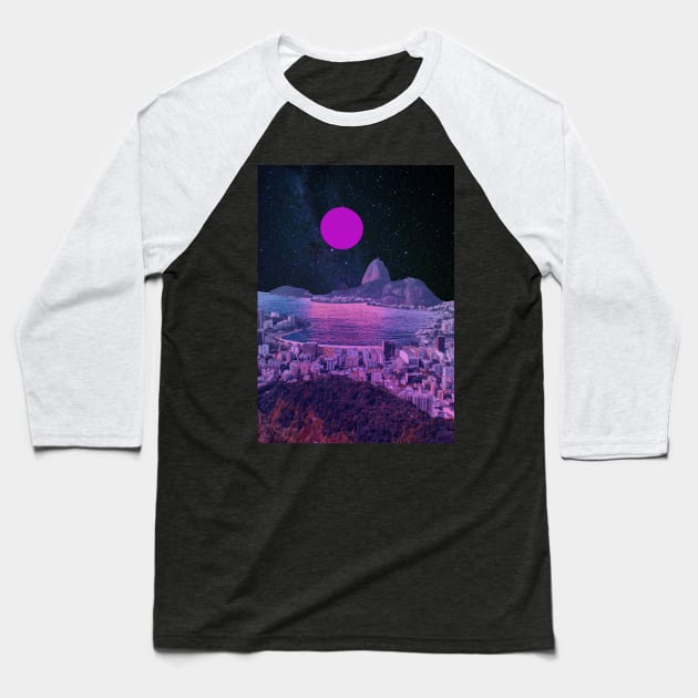 Talking to the moon Baseball T-Shirt by Dusty wave